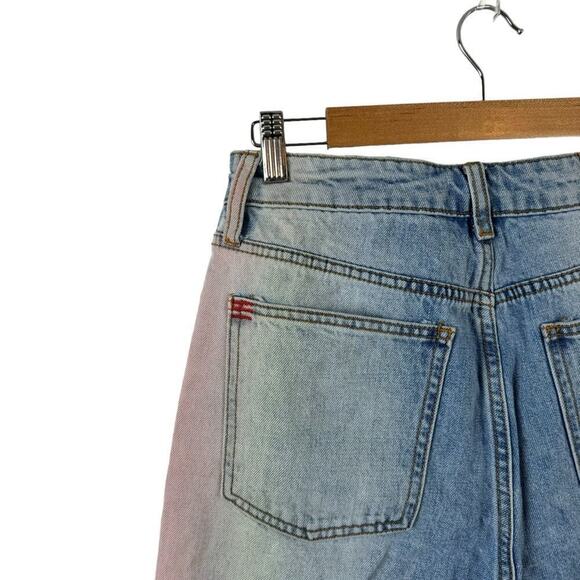 BDG Urban Outfitters High-Waisted Rainbow Baggy Jeans Denim Ombre 90's Size 28 - Picture 12 of 15